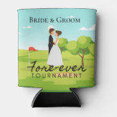 Rafraîchisseur Pour Canette Golfer Bride & Groom sur le Golf Course Mariage (Devant)
