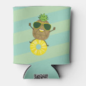 Rafraîchisseur Pour Canette Good Vibes Ananas | Fun Summer Can Cooler (Devant)