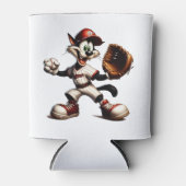 Rafraîchisseur Pour Canette Goofy Cat Baseball Pitcher Monte (Devant)