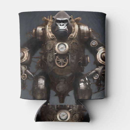 Rafraîchisseur Pour Canette Gorilla Steampunk futuriste, (Dos)