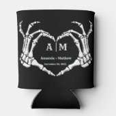 Rafraîchisseur Pour Canette Gothic Halloween Skull Hand Heart Black Wedding (Dos)