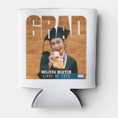 Rafraîchisseur Pour Canette Grad Photo Graduation Blanc (Devant)