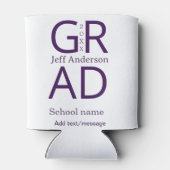 Rafraîchisseur Pour Canette Grad typography modern graduation simple minimal c (Dos)