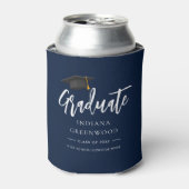Rafraîchisseur Pour Canette Graduation 2024 Script Navy Blue (Can devant)
