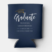 Rafraîchisseur Pour Canette Graduation 2024 Script Navy Blue (Devant)
