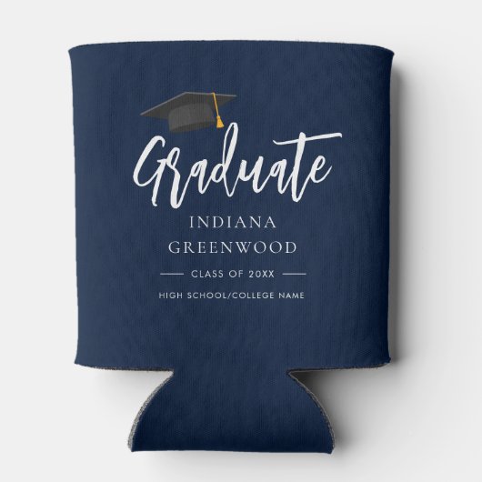Rafraîchisseur Pour Canette Graduation 2024 Script Navy Blue (Dos)