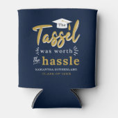 Rafraîchisseur Pour Canette Graduation 2025 Navy Grad Party (Devant)