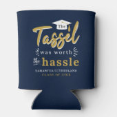 Rafraîchisseur Pour Canette Graduation 2025 Navy Grad Party (Dos)