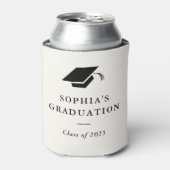 Rafraîchisseur Pour Canette Graduation classique simple en noir et blanc (Can devant)