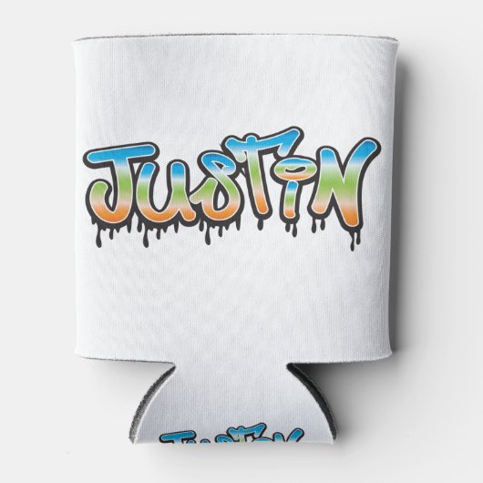 Rafraîchisseur Pour Canette Graffiti Justin Your Name (Devant)