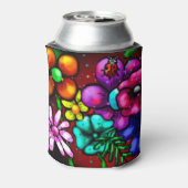Rafraîchisseur Pour Canette Graffiti Style Fleurs & Ladybug rose violet rouge (Can Dos)