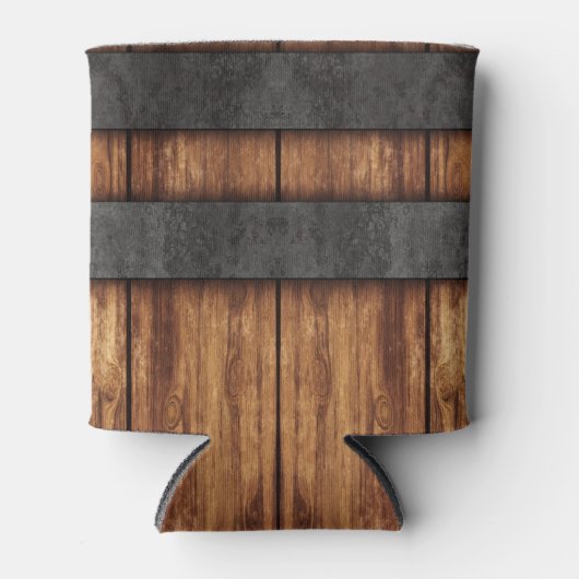 Rafraîchisseur Pour Canette Grain de bois rustique (Devant)