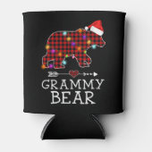 Rafraîchisseur Pour Canette Grammy Bear Christmas Pajama Red Plaid (Devant)
