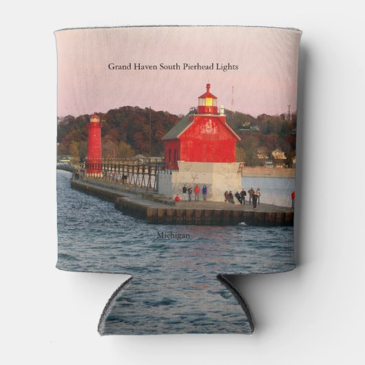 Rafraîchisseur Pour Canette Grand Haven South Pierhead Lights peut refroidir (Devant)