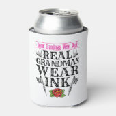 Rafraîchisseur Pour Canette Grand-mère tatouée avec tatouage d'encre de grand- (Can devant)