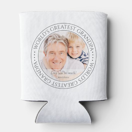 Rafraîchisseur Pour Canette Grand-père du monde photo classique moderne (Dos)