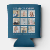 Rafraîchisseur Pour Canette Grand-père personnalisé moderne Nous vous aimons 8 (Dos)