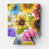 Rafraîchisseur Pour Canette Grandes fleurs colorées botaniques (Devant)