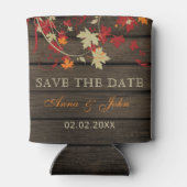 Rafraîchisseur Pour Canette Grange Bois Rustique Orange Feuilles De Chute Enre (Dos)