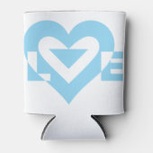 Rafraîchisseur Pour Canette Graphique d'amour cool, Bleu (Devant)