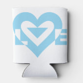 Rafraîchisseur Pour Canette Graphique d'amour cool, Bleu (Dos)