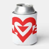 Rafraîchisseur Pour Canette Graphique d'amour cool, Rouge (Can devant)