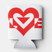 Rafraîchisseur Pour Canette Graphique d'amour cool, Rouge (Dos)