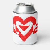 Rafraîchisseur Pour Canette Graphique d'amour cool, Rouge (Can Dos)