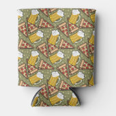 Rafraîchisseur Pour Canette Graphique de bière et de pizza (Devant)