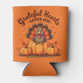 Rafraîchisseur Pour Canette Grateful Hearts Thanksgiving Turkey Orange (Devant)