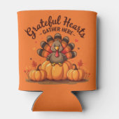 Rafraîchisseur Pour Canette Grateful Hearts Thanksgiving Turkey Orange (Dos)