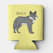 Rafraîchisseur Pour Canette Gray wolf with pipe cartoon (Dos)