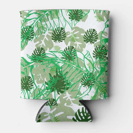 Rafraîchisseur Pour Canette Green Palm Leaf pattern (Devant)
