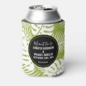 Rafraîchisseur Pour Canette Green Palm Leaves Rainforest Pattern (Can Dos)