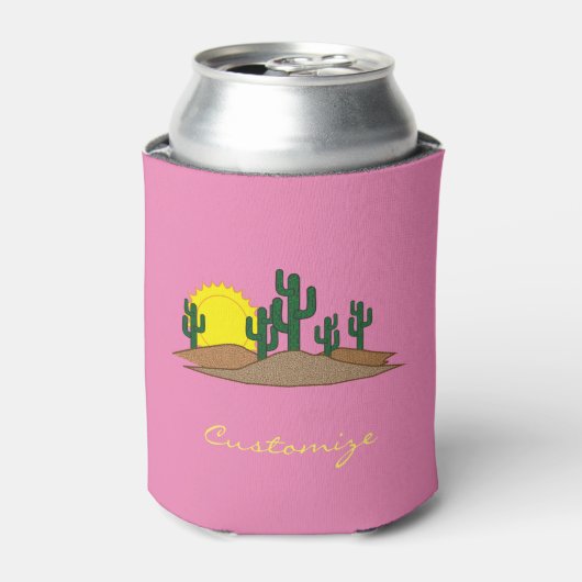 Rafraîchisseur Pour Canette Green Saguaro Cactus Desert Sunrise Thunder_Cove (Can devant)