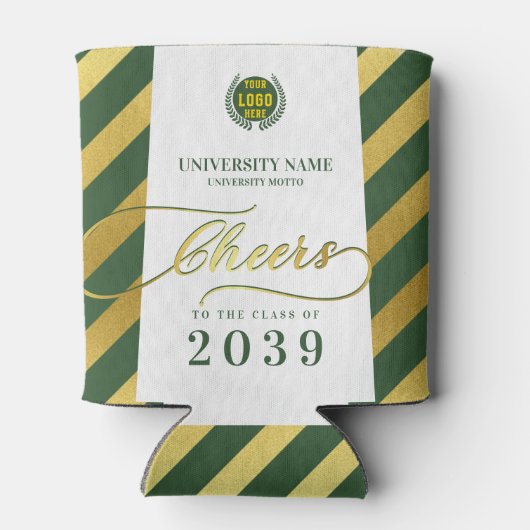 Rafraîchisseur Pour Canette Green School College University Graduation Day (Dos)