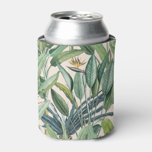 Rafraîchisseur Pour Canette Green Tropical Jungle Banana Tree Strelitzia (Can devant)