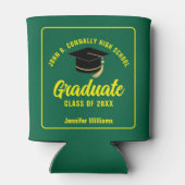 Rafraîchisseur Pour Canette Green Yellow Graduate Custom 2025 Graduation Party (Dos)