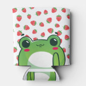 Rafraîchisseur Pour Canette Grenouille à fraise Kawaii (Dos)