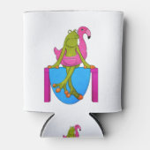 Rafraîchisseur Pour Canette Grenouille et Flamant rose (Devant)