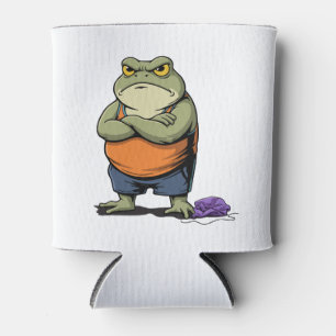 Rafraîchisseur Pour Canette Grenouille grincheuse dessin animé drôle