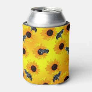 Rafraîchisseur Pour Canette Grenouilles Et Fleurs De Soleil, Peuvent Rafraîchi