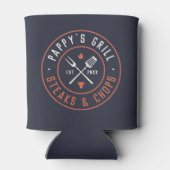 Rafraîchisseur Pour Canette Grill de Pappy Année personnalisée (Dos)