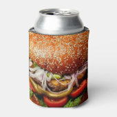 Rafraîchisseur Pour Canette grill maître fête des pères hamburger cheeseburger (Can devant)