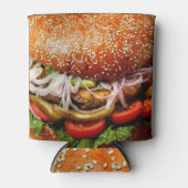 Rafraîchisseur Pour Canette grill maître fête des pères hamburger cheeseburger (Devant)