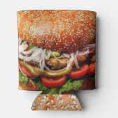 Rafraîchisseur Pour Canette grill maître fête des pères hamburger cheeseburger (Dos)