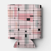 Rafraîchisseur Pour Canette Grille rose rétro et Starburts peuvent refroidir (Dos)