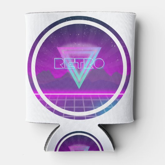Rafraîchisseur Pour Canette Grille Synthwave Retro des années 80 (Devant)
