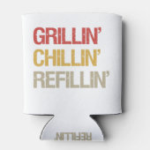 Rafraîchisseur Pour Canette Grillin Chillin Remplissage Funny Bq Grilling Love (Dos)