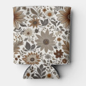 Rafraîchisseur Pour Canette Gris Brown Feuille d'érable Mariage d'automne (Devant)